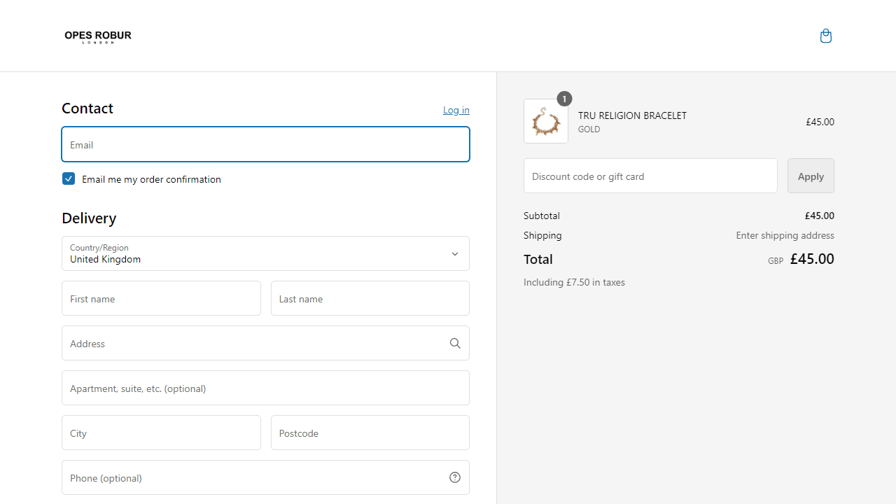 How to apply Opes Robur coupon code